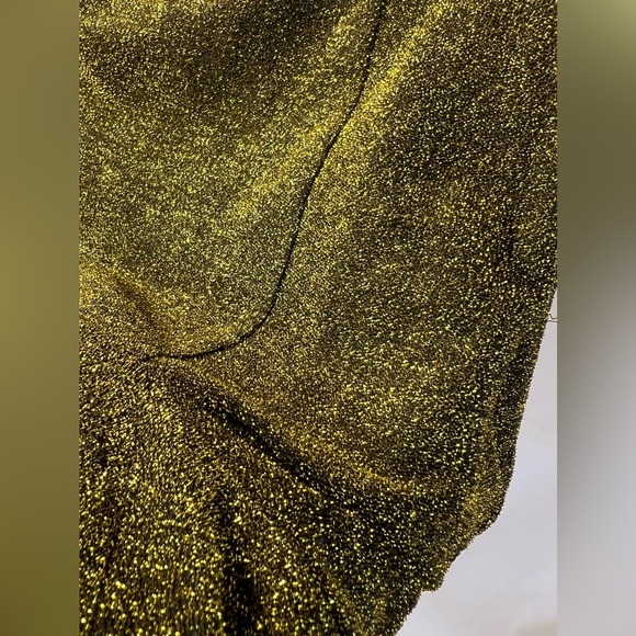 Michael Michael Kors NWT Asymmetrical Hemline Mini Skirt in Black & Gold Size:M - Picture 4 of 15